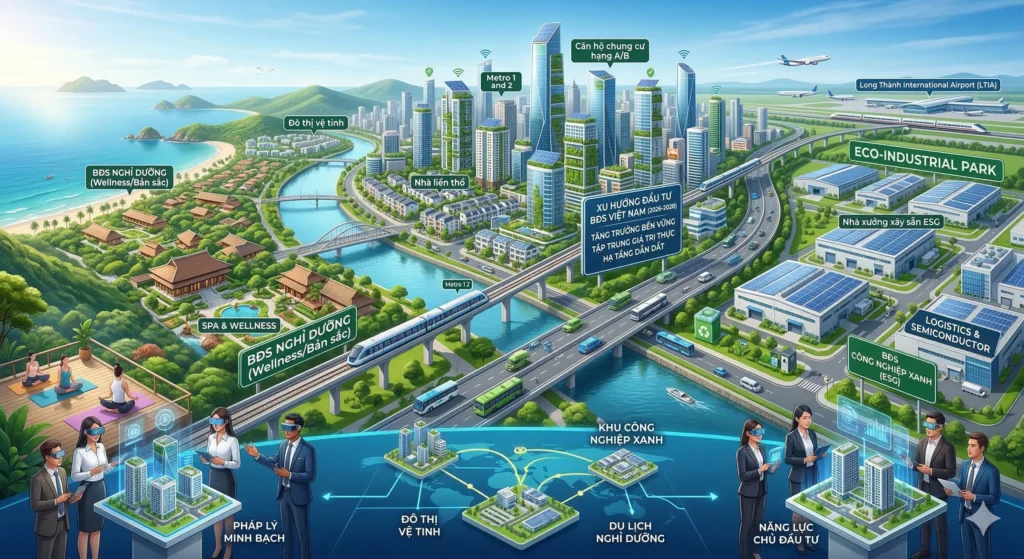 Xu Hướng Đầu Tư Bất Động Sản Việt Nam 2026-2028: Hạ Tầng, Giá Trị Thực Và Tăng Trưởng Bền Vững. 1 hướng đầu tư bất động sản